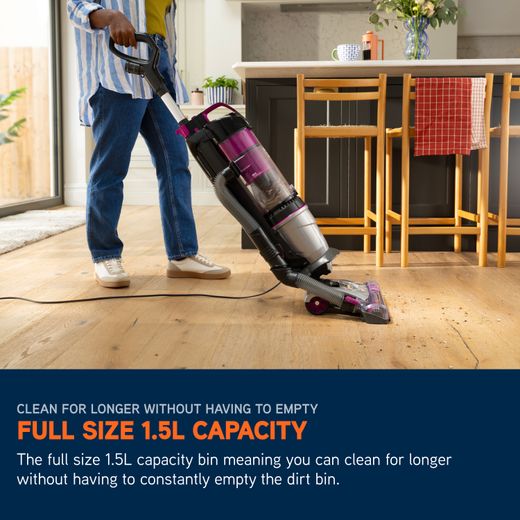 Vax Air Lift Steerable Pet Max UCPMSHV1 Upright Vacuum Cleaner - Annotation - 1.5L capacity